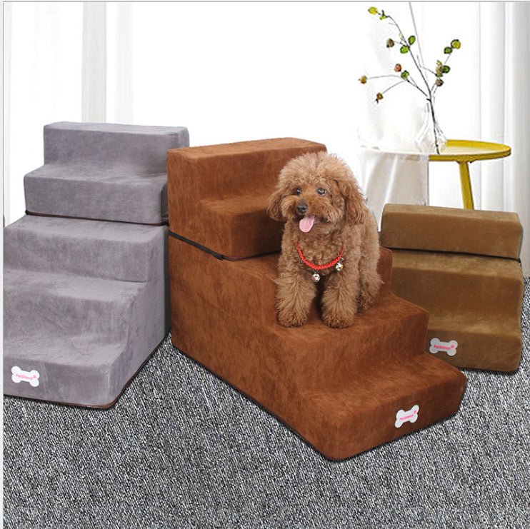 Compact Pet Staircase – 3 Steps for Cats and Small Dogs - Franklin's Pet Boutique