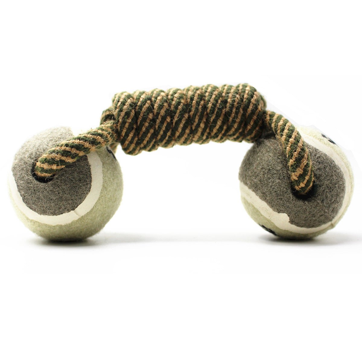 Dumbbell Rope and Tennis Ball Chew Toy - Franklin's Pet Boutique