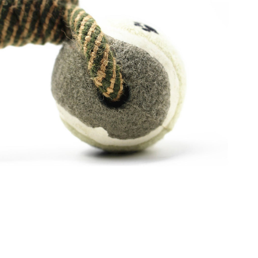 Dumbbell Rope and Tennis Ball Chew Toy - Franklin's Pet Boutique