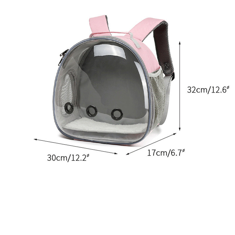 Transparent Small Animal Backpack Carrier – For Hamsters, Guinea Pigs, Rabbits & More