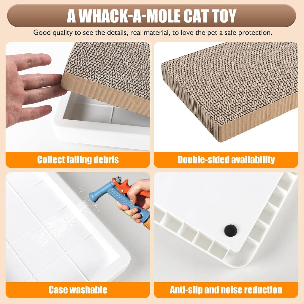 Interactive Whack - a - Mole Cat Scratcher - Franklin's Pet Boutique