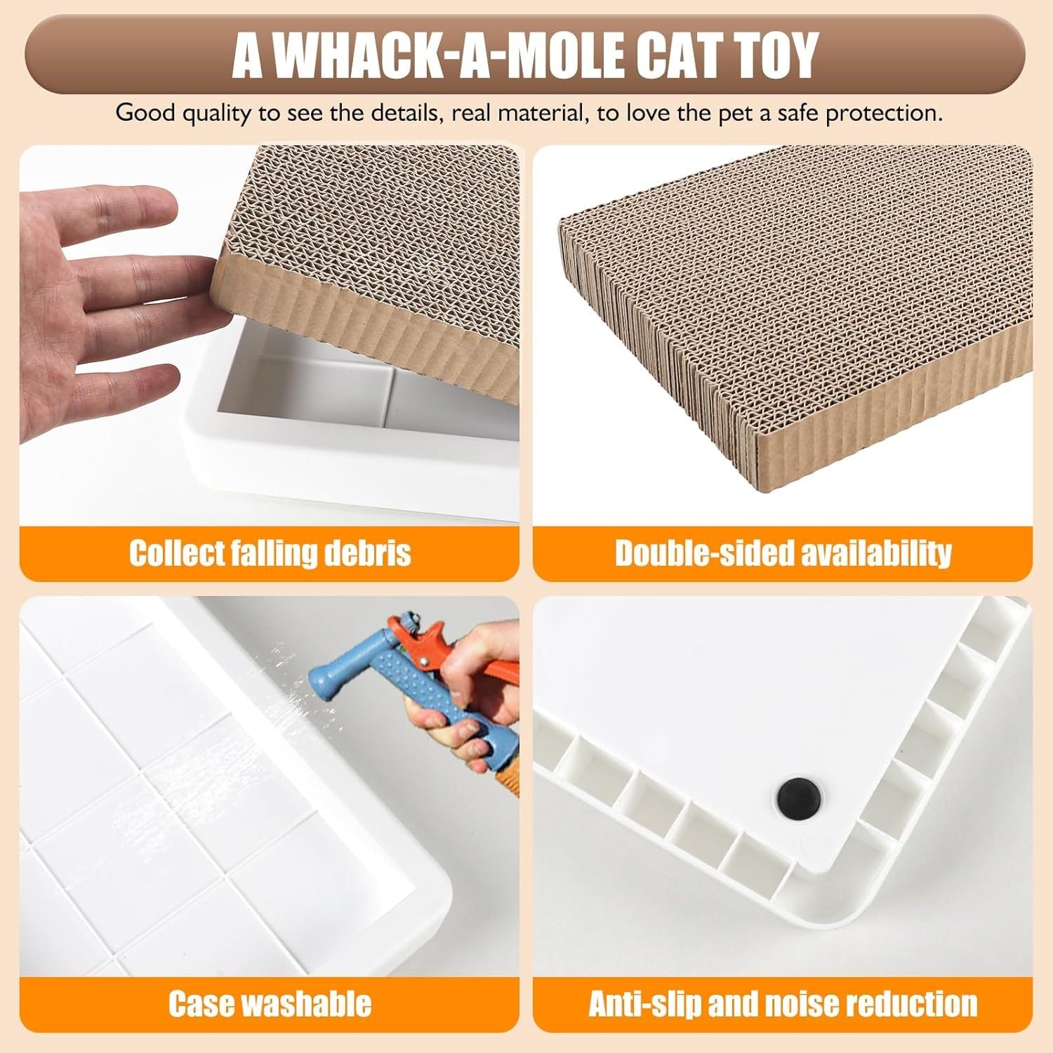 Interactive Whack - a - Mole Cat Scratcher - Franklin's Pet Boutique