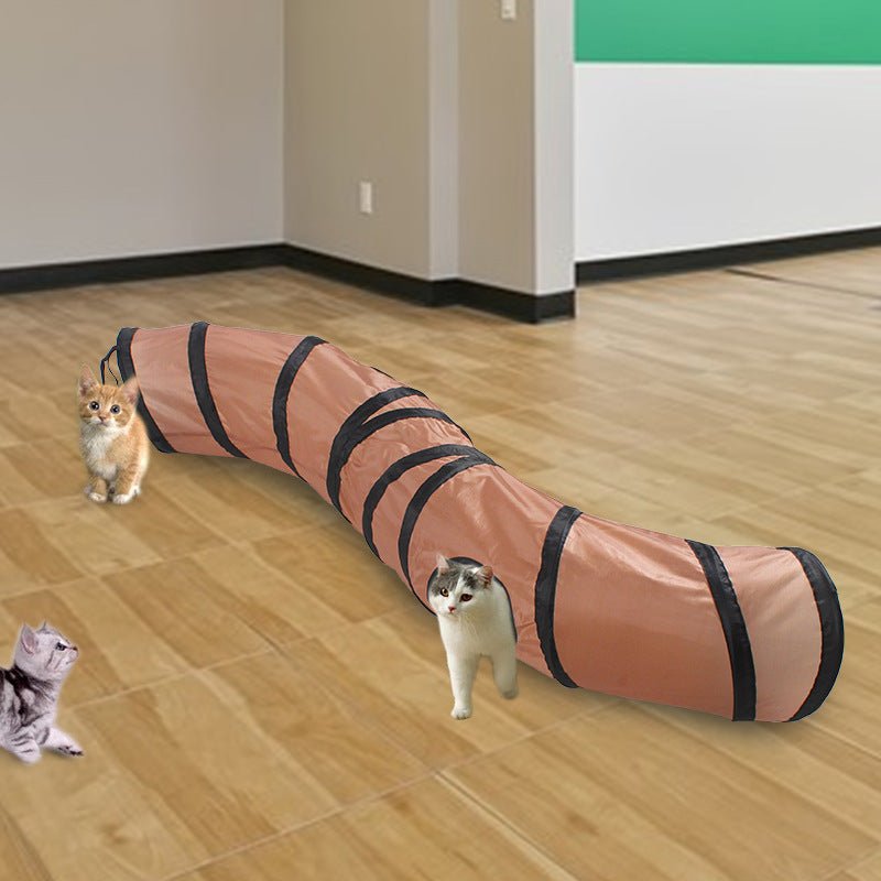S - Shape Collapsible Cat Tunnel - Franklin's Pet Boutique